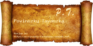 Povinszky Tavaszka névjegykártya